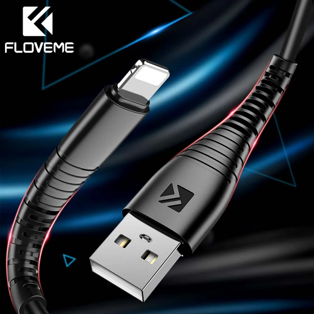 FLOVEME المصغّر usb كابل الإضاءة كابل ل فون X 6 7 8 زائد كابلات شحن نوع C كابل مرحبا الشد البيانات نقل كابو 0.3 m/1 m