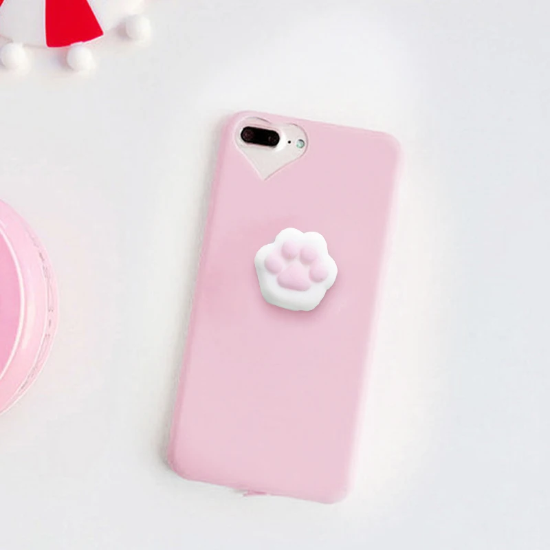 Персонализированный 3D чехол для мобильного телефона для iPhone 6S чехол s антистресс сердце отверстие мягкие игрушки чехол для iPhone 6 7 8 Plus - Цвет: Pink Case Pink Claw