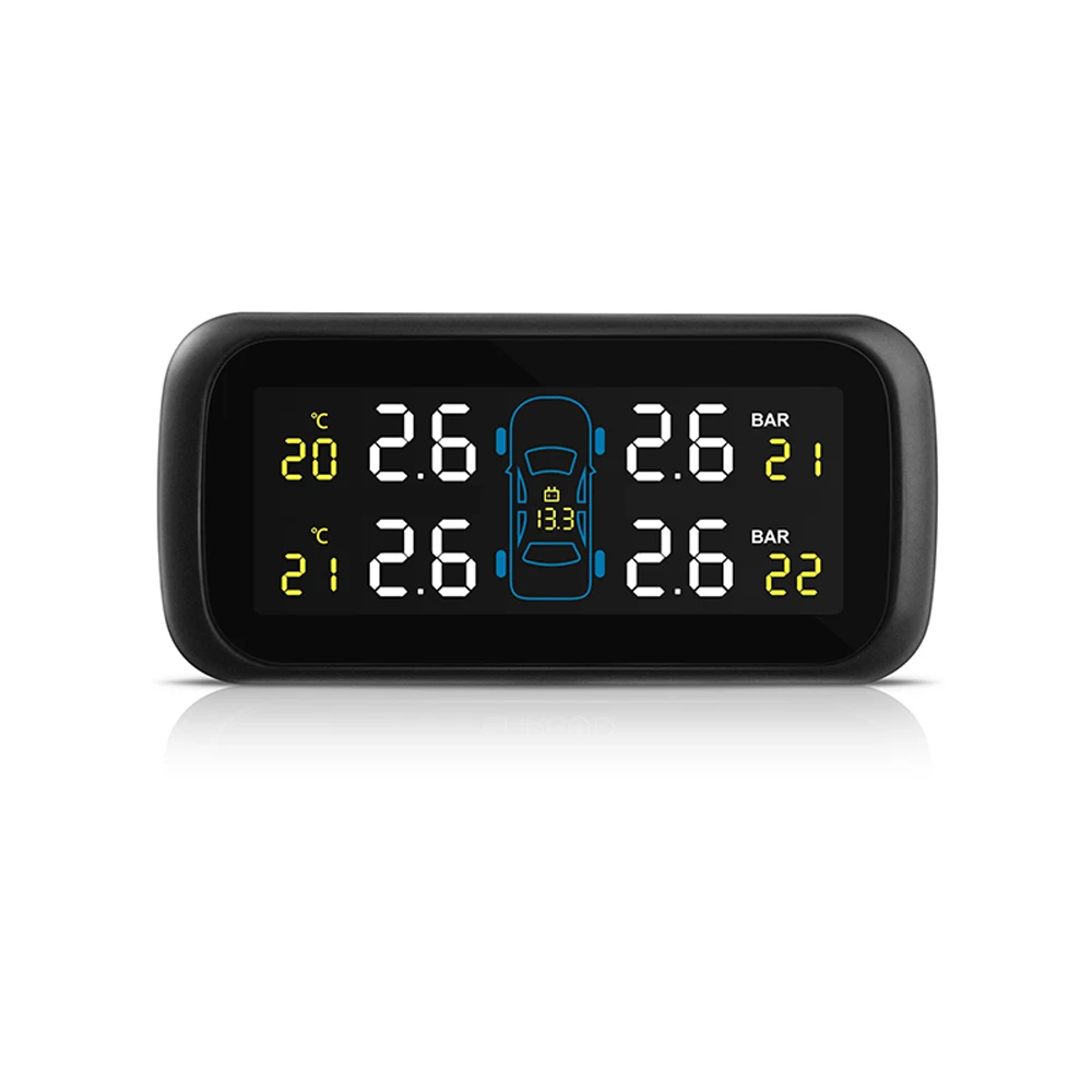 Серебряный U903 автомобильный TPMS + 4 внешних сменных датчика батареи беспроводной