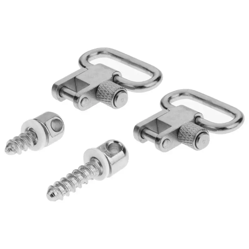 2PCS QD Quick Detach Rifle Gun Sling Swivels with Studs Hunting