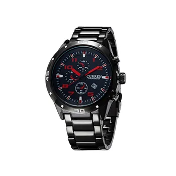 

New Fashion Hot Men's Stainless Steel Wrist Watch Lunar Phases Calendar Watch for men Metrosexual Wear Clock Smile