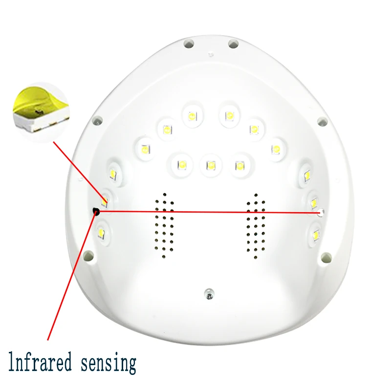 УФ-лампа светодиодный гвоздь лампа 72 Вт/54 Вт/45 Вт Сушилка для ногтей для всех гели от солнца светильник инфракрасного зондирования 10/30/60s Timer смарт-лампа для маникюра