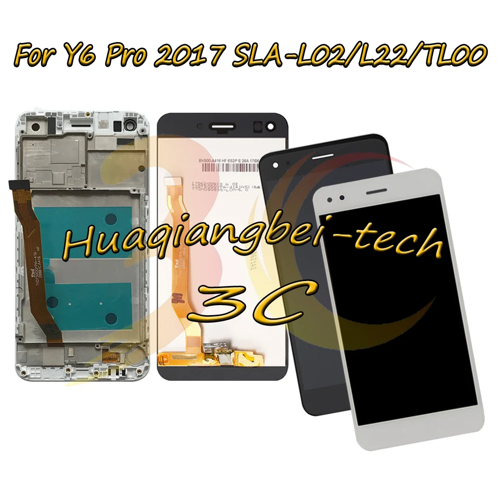 Pаспродажа 5,0 новых для huawei Y6 Pro 2017 SLA L02 SLA L22 SLA TL00 полный ЖК дисплей дисплей + кодирующий преобразователь сенсорного экрана в сборе с рамкой для отслежив...