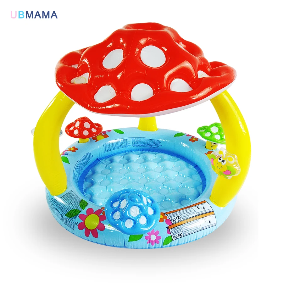 Enfants piscine gonflable avec bébé auvent bassin de piscine champignon bébé piscine enfants jeux d'eau piscine