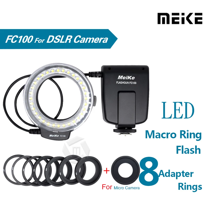 Meike FC100 LED Macro Ring Flash Light for Canon 450D 500D 550D 600D