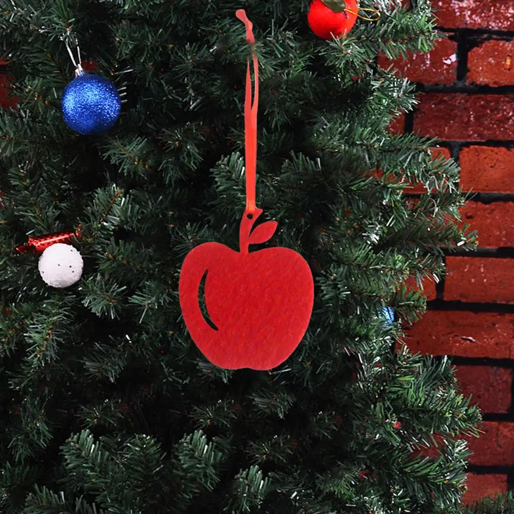 10Pcs Red Apple Christmas Tree Hanging Ornament Pendant Party Home