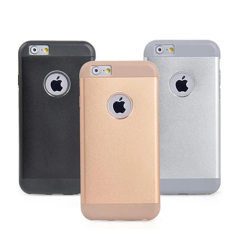 TPU Metal Soft Protective Case for Apple iPhone 6 Cover 4.7 Fashion