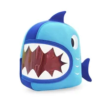 Водонепроницаемый Школьные Сумки Синий 3D Shark Дети Детские Сумки Мультфильм Животных Дети Школьные Сумки Для Девочек Мальчиков