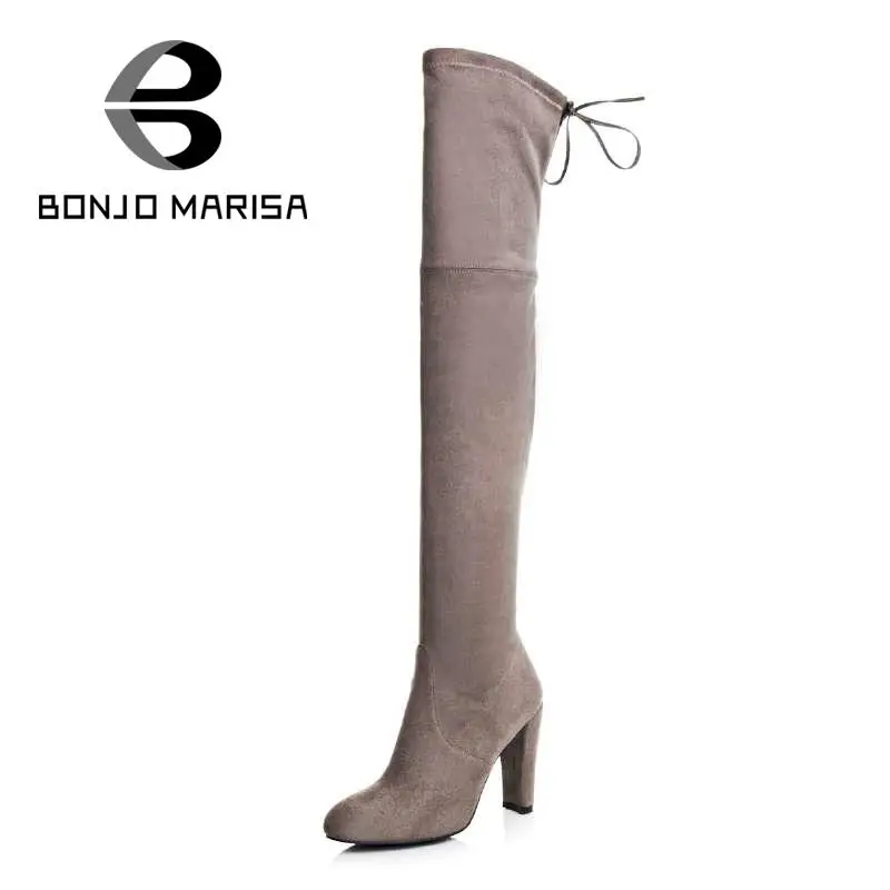 

Hot Sale Women Shoes Over The Knee High Boots Thick High Heels Motorcycle Boots Casual Party Night Club Shoes