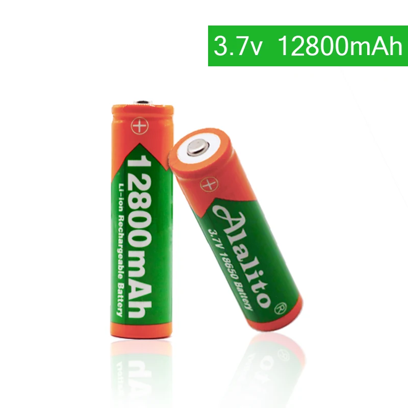 1-20 шт Alalito 18650 3,7 в 12800 мАч литий-ионная аккумуляторная батарея литий-ионная батарея для фонарика налобный фонарь электронная игрушка
