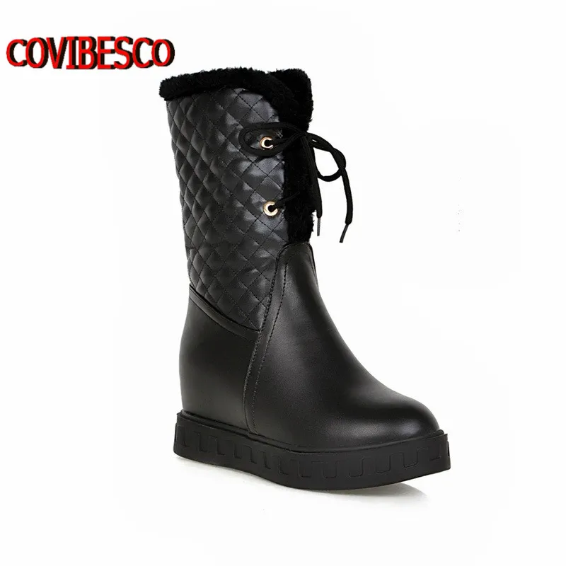 

Big size 34-43 Women Knee High Boots Sexy wedges High Heels Round Toe Autumn Winter Shoes Round Toe Platforms snow Boots