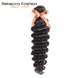 Rebecca Peruvian Loose Deep Wave Hair 1 Bundle Deals 10-26 Inch Natural Black Remy Human Hair Extensions Free Shipping Rebecca Peruvian Loose Deep Wave Hair 1 Bundle Deals 10-26 Inch Natural Black Remy Human Hair Extensions Free Shipping