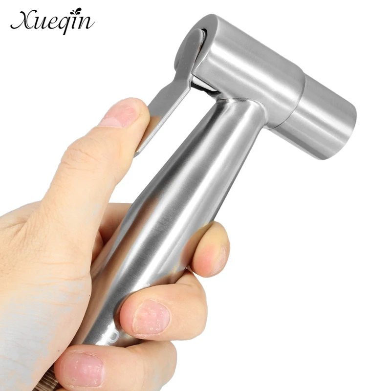 

Xueqin Free Shipping Bathroom Hand Held Toilet Bidet Sprayer Washing Shower Head Flusher Flushing Clean Bidets Stainless Steel