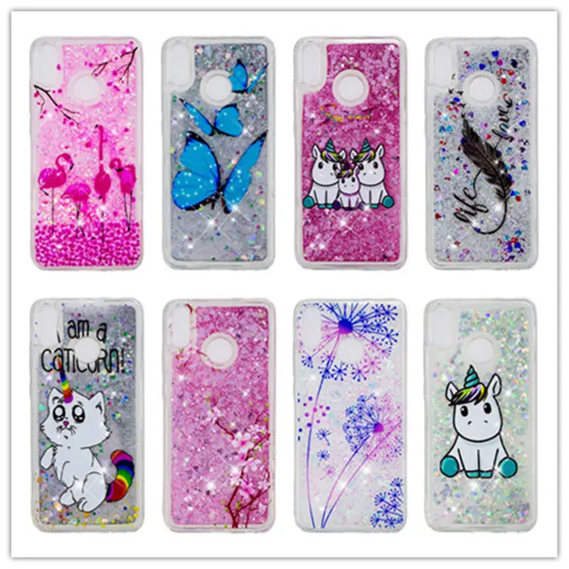 

Bling Quicksand Case For Huawei Honor 8X 3D Unicorn Liquid Glitter Case For Huawei Honor 9 lite Phone Case Honor 10 Cover Coque
