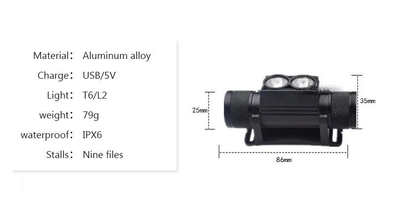 Кемпинг свет USB фары светодио дный CREE XM l2 фар 18650 аккумуляторная батарея головы фонарик светодио дный головного света Водонепроницаемый