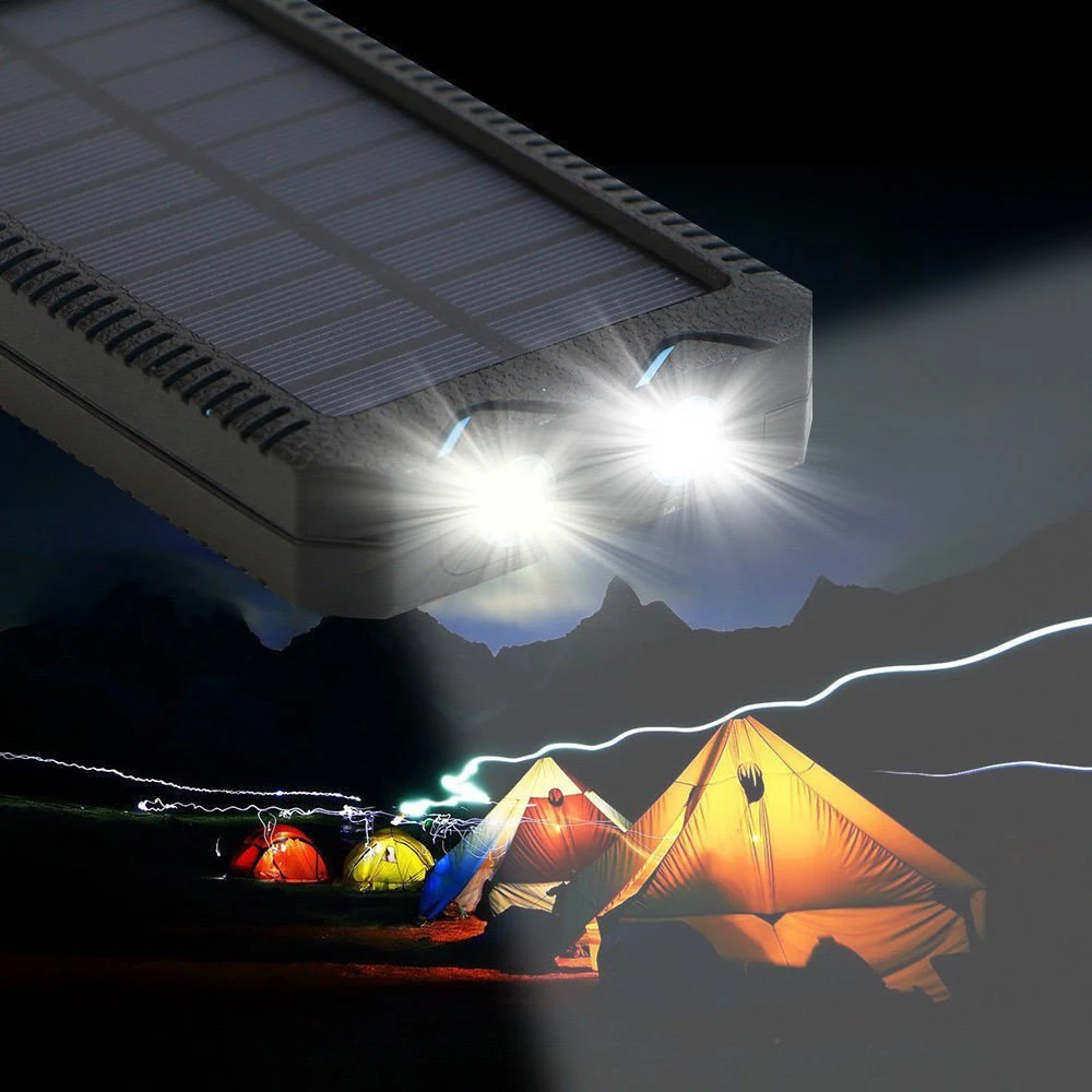 Tollcuudda 20000mAh External Battery High-Capacity Phone Pover Power Bank Solar Charger Cigarette For Mi iphone Huawei Paverbank