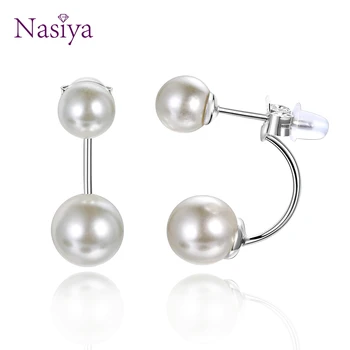 

Elegant Women's Pearl Stud Earrings Genuine Silver 925 Earring High Quality Bride Bridesmaid Wedding Jewelry Accessories Gift