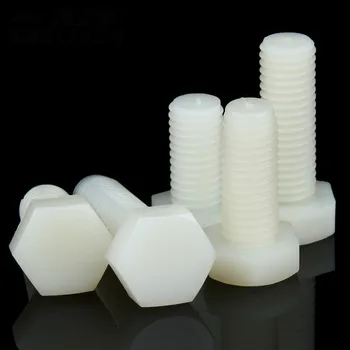 

5PCS M10 M12 Plastic Hex Head Screws Nylon Hexagon Bolts Insulated Plastic Hexagon Screws