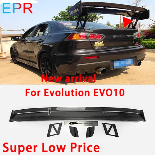 

For Evolution EVO10 VC Style Carbon Fiber 1700mm Type-5 Rear Wing (39cm height stand) Spoiler Accessories