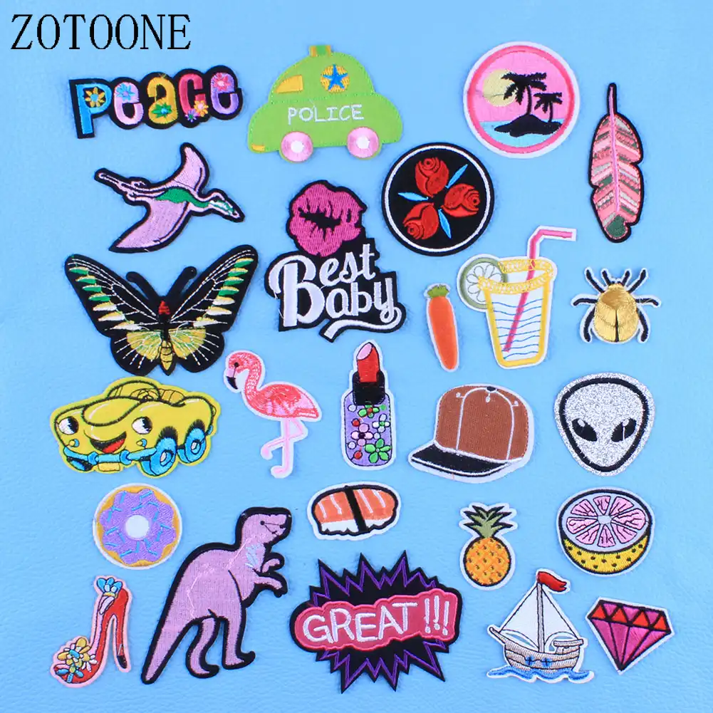 Download Zotoone Pineapple Applique Iron On Transfer For Clothing Car Applique Embroidery Fruits Applique Flamingo Patches Stickers Patches Aliexpress