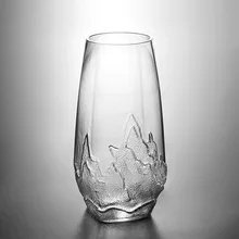 Креативные стеклянные прозрачные однопузырьковые чашки для домашнего зеленого чая, чашки для питья, цветочные чашки, чашки для молока и сока