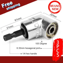 105 Degree Angle Extension Right Driver Drilling Shank Screwdriver Magnetic 1/4 Inch Hex Drill Bit Socket Holder Adaptor Sleeve 105 Degree Angle Extension Right Driver Drilling Shank Screwdriver Magnetic 1/4 Inch Hex Drill Bit Socket Holder Adaptor Sleeve