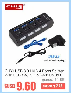 CHYI USB 3,0 хаб мульти в одном 4 порта USB3.0 хаб сплиттер с внешним адаптером питания комбо ПК Аксессуары для компьютера Macbook