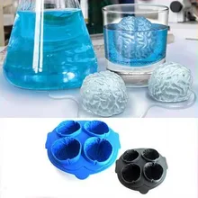 Лед замораживания кубик Силиконовый поднос для изготовления пресс-форм инструмент в форме мозга бар для напитков на вечеринку, Новинка