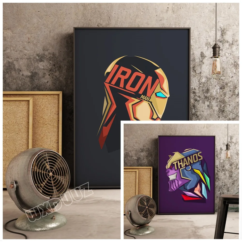 

Avengers: Endgame posters Cartoon Kids Room Decor HD quality Iron man Destroy the bully Home Decor wall art canvas painting K237