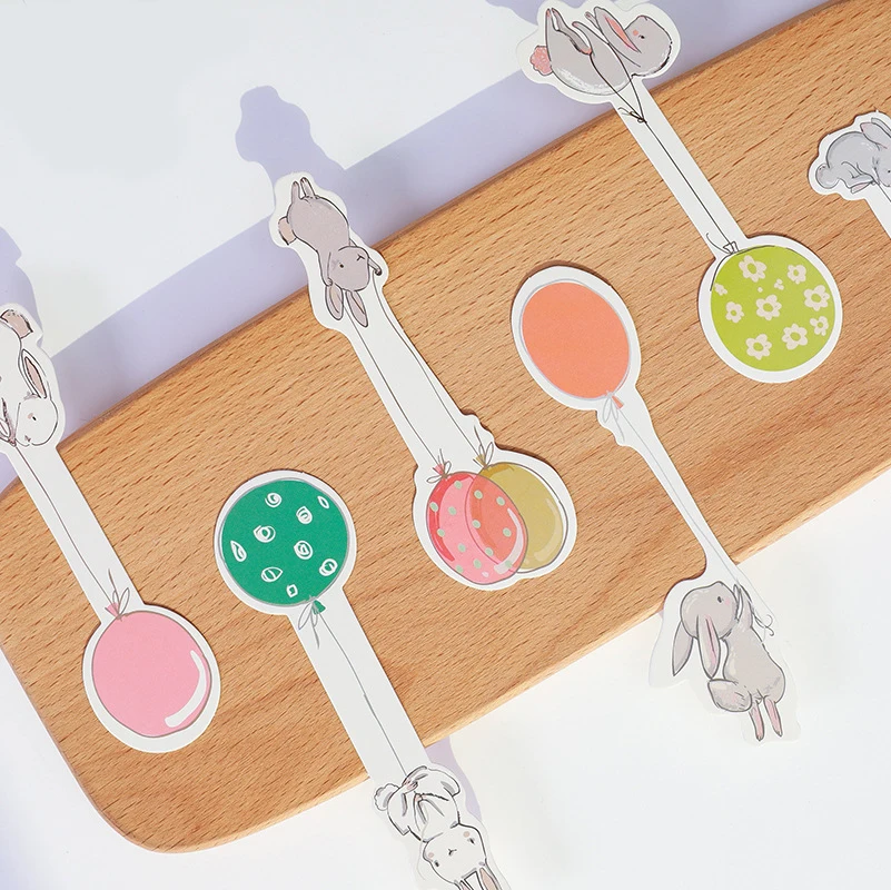 

multi-use 30pcs rabbit come with balloon design Craft Paper Cards as bookmark tag gift decoration Scrapbooking DIY message card