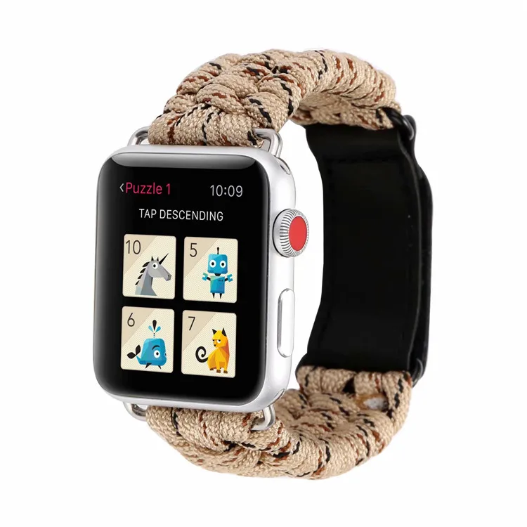 Ремешок для iWatch 3 2 1 браслет для выживания из Паракорда нейлоновая веревка для Apple Watch Band Series 5 4