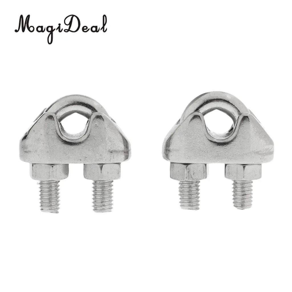 2 шт. зажим для кабеля из нержавеющей стали M3 1/8 дюйма 3 мм|fasteners bolts|fastening clampsfastening rope