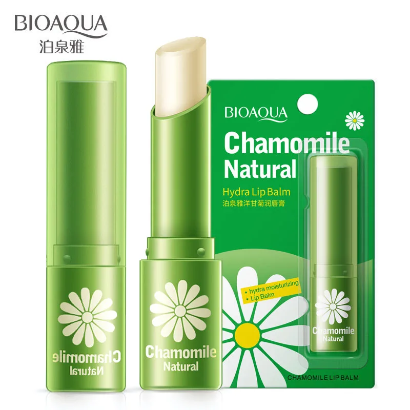 

BIOAQUA natural chamomile moisturizing lip balm repair lips wrinkles fade lip lines lipstick lip care