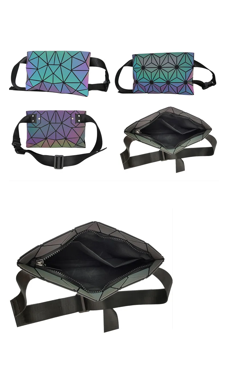 MAGICYZ, светящиеся женские и мужские поясные сумки, голографическая поясная сумка, Женская поясная сумка, Геометрическая поясная сумка, лазерная нагрудная сумка для телефона