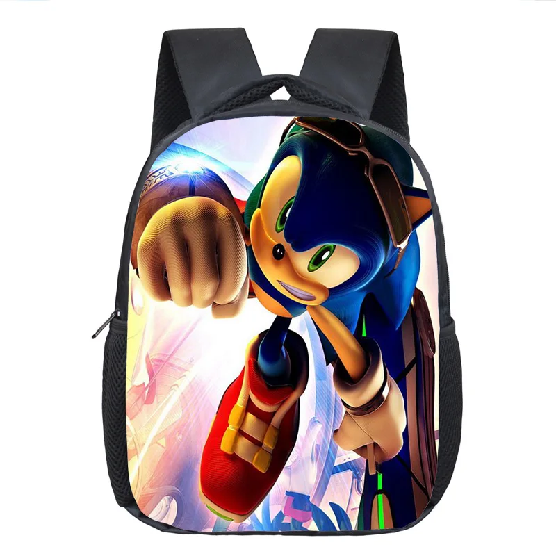 

12 inch cartoon sonic children school bags for boy girls kindergarten bags kids school backpack small toddler bag bookbag