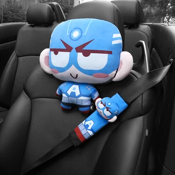 

1Pcs Universal Seat Belt Covers Cartoon Car Safety SeatBelt Shoulder Strap Pad Soft Headrest Neck Support Pillow Cover Cushion