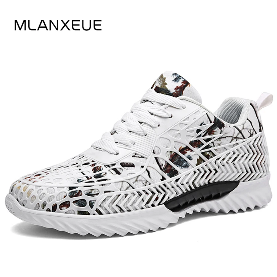 

MLANXEUE 2018 Fashion Breathable Lovers Sneakers Men Shoes Plus Size Camo Casual Men Shoes Unisex Comfortable Soft Sole Shoe