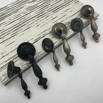 1Pcs Antique pendant Cabinet Knobs and Handles Wardrobe Door Pulls Dresser Drawer Handles Kitchen Cupboard Handle