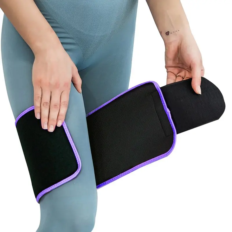 Пояс/руки/бедра Регулируемый резиновый пояс потение обертывание для похудения бандаж Бодибилдинг Фитнес Аксессуары для спортивной одежды - Цвет: Purple-thigh
