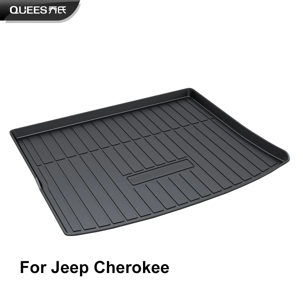 

QUEES Custom Fit Cargo Liner Tray Trunk Floor Mat for Jeep Cherokee 5th Generation 2014 2015 2016 2017 2018