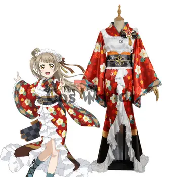

Love Live School Idol Project Minami Kotori Flower Tops Kimono Yukata Dress Uniform Outfit Anime Cosplay Costumes