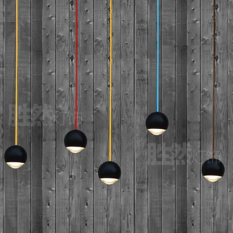 

Modern Retro Creative Simple Black Aluminum Crystal Ball Led 5w Pendant Lamp For Bedroom Bedside Dining Room Ac96-265v 1814