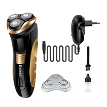 Kemei KM-8010 3D электробритва уход за лицом станок для бритья аккумуляторная бритва триммер моющийся борода электрическая бритва для мужчин