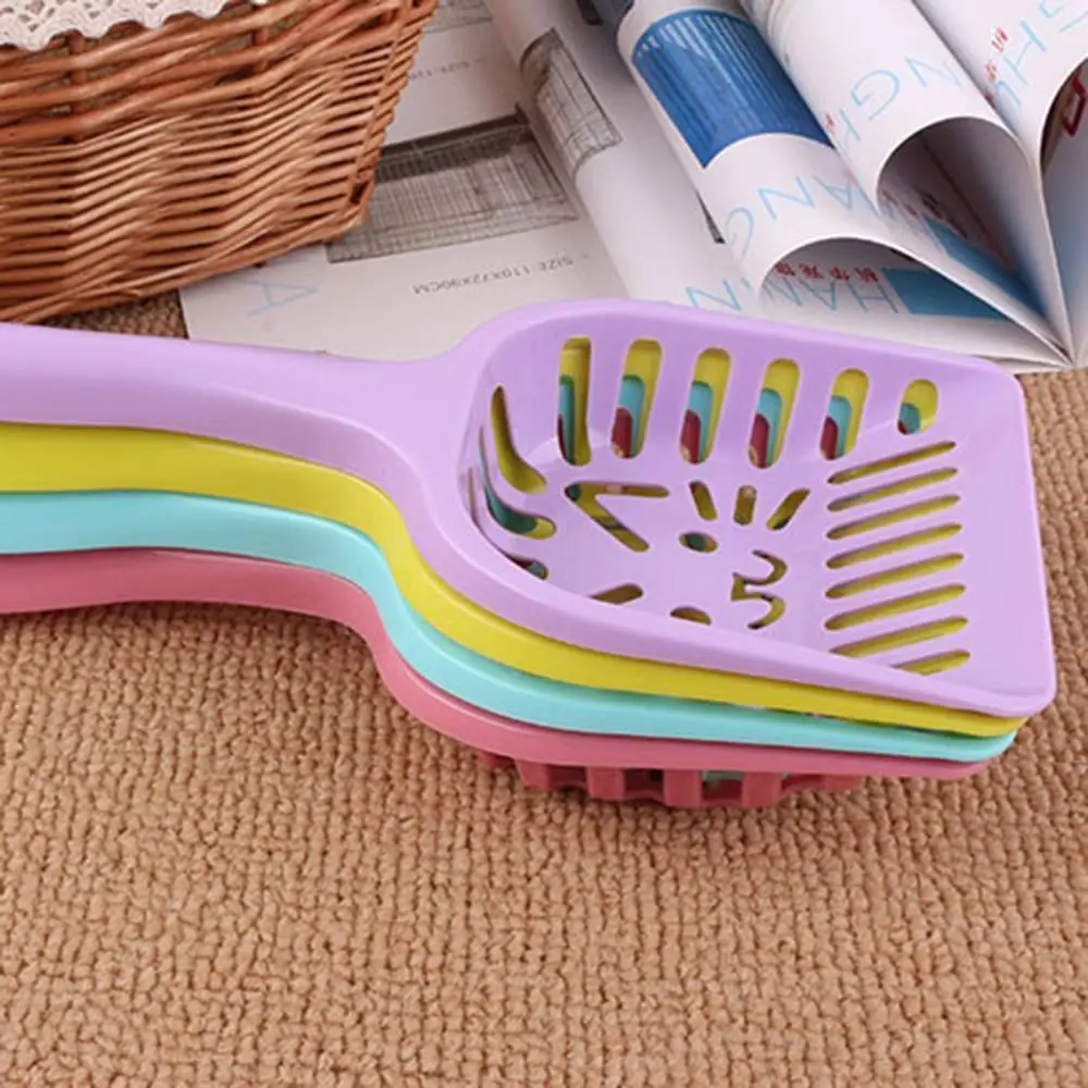 Plastic Cat Head Pattern Cat pet Litter Scoop Shovel Cat Kitten Cleaning Tool New