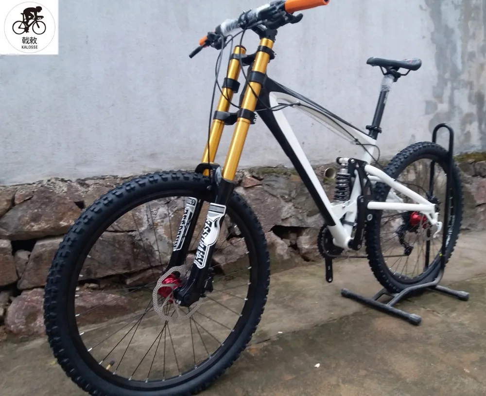 

Kalosse 30 speed Hydraulic Soft-tail frame mountain bike AM/FR 26*2.35 Downhill bicycle 26er DH bike