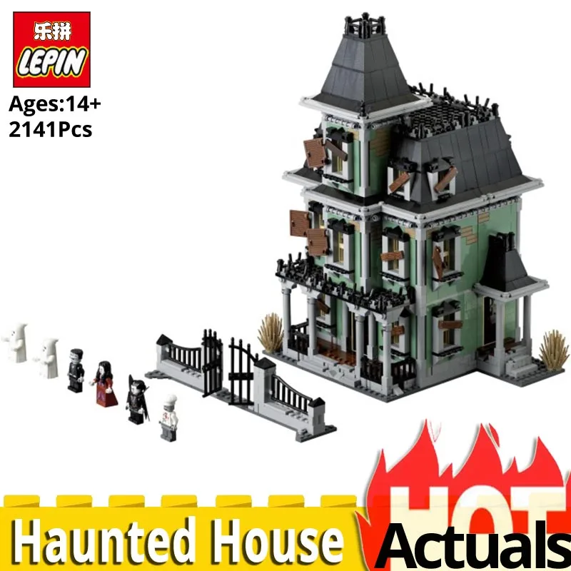 

LEPIN Movie 16007 Monster fighter The haunted house Model set Compatible LEGOinglyS 10228 Building Toys for Children Funny Gift