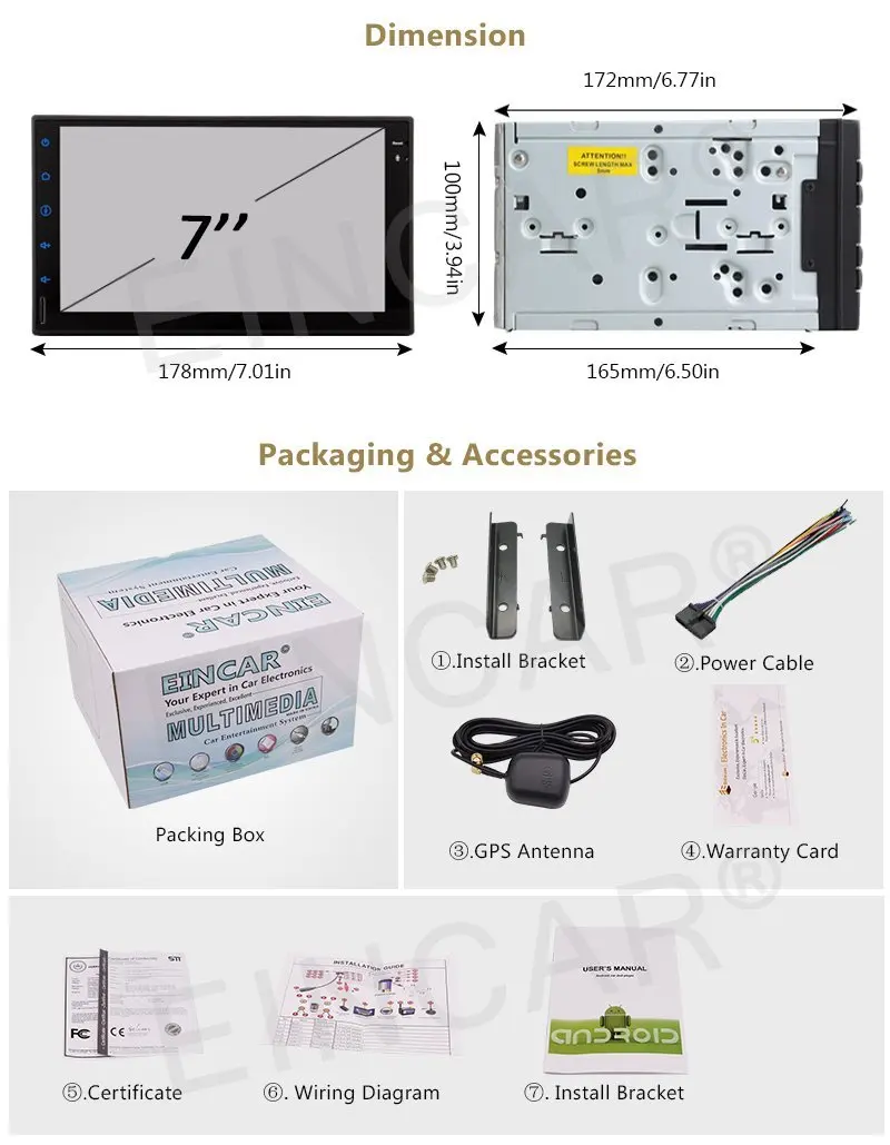 Best Car Stereo Radio Android 6.0 Double 2Din Head Unit Car GPS Player Support  Navigation Bluetooth WIFI 4G CAM-IN OBD2 FM RDS Radio 5