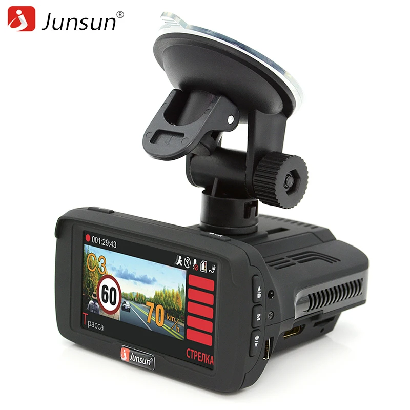 Junsun 3 in 1 Car Radar detector for Russia 2.7" Car DVR Camera with