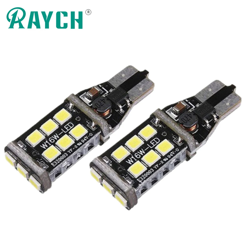 

2 x T10 canbus led W16W LED CANBUS T10 15led 2835 led High Power Light Compatible with T10 15smd W5W LED Bulb car styling