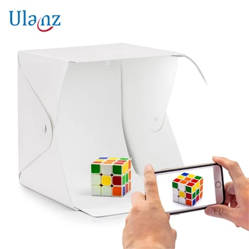

24cm / 9" Portable Mini Folding Lightbox Photography Studio phone Digital DSLR LED Light Soft Box Camera Photo Background Kit